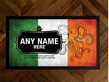 Artylicious Kraken Bar Runner Matte Mit Irischer Flagge Personalisierbar