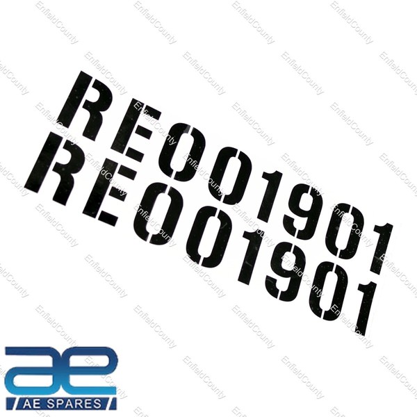 FüR Royal Enfield RE001901 Logo Kraftstofftank AufhäNgung Aufkleber Schwarz-image