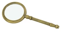 Antique Vintage Style Brass Magnifying Glass "London 1941" Lens Instruments 