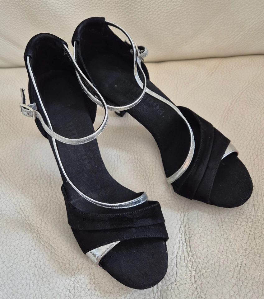 Rummos Latein Tanzschuhe *  Modell 304 * Schwarz/silber 6 cm * Gr. 38 - Bild 3 von 4