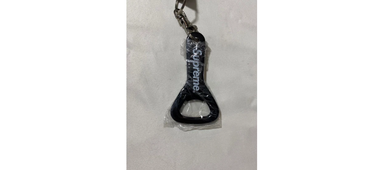 New Supreme Black Lanyard Bottle Opener