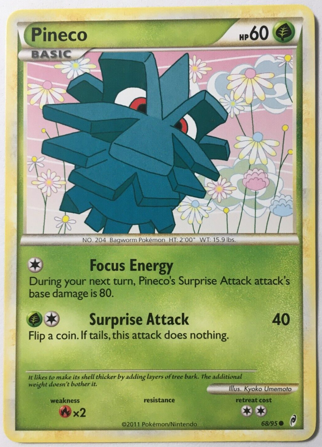 POKEMON PINECO 68/95 CALL OF LEGENDS COMMON NEAR MINT