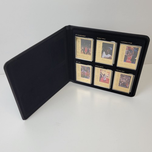 1998 Upper Deck Michael Jordan Career Collection 6 x 22kt Gold Card w/ Case - Picture 2 of 9