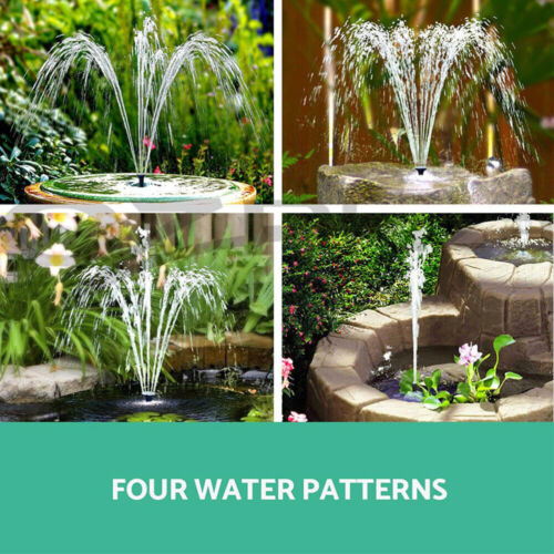 Solar Fountain With 6 Fountain Styles For Garden Bird Bath Pond Pool Fish Tank - Picture 3 of 10