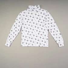 Nutcracker Turtleneck Women’s S White Christmas Wreath Cotton Blend