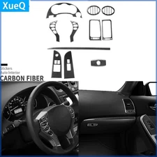 13Pcs Real Carbon Fiber Interior Dash Trim Kits For Nissan Altima Teana 2008-12