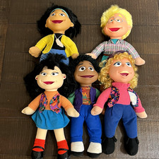 Vintage Fisher Price The Puzzle Place Lot Of 5 14" Plush Dolls 1994 PBS Toys