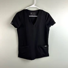 FIGS Technical Collection Casma Scrub Top Black Women’s XXS FW1100 Pockets