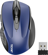 Wireless Mouse, 2.4G Ergonomic Optical Mouse, Computer Mouse for Laptop, PC, Com