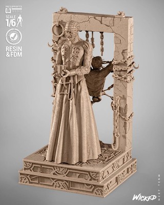 3D gedruckte 16K Wicked Pinhead Hellraiser Statue unbemalt Fan Made Maßstab 1:6