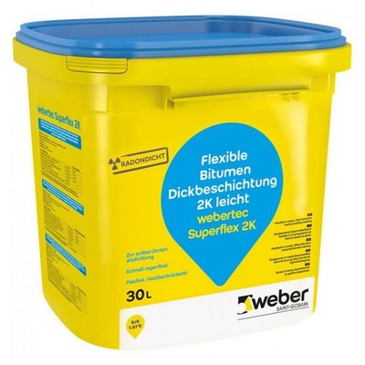18 x weber.tec Superflex 2K Flexible Bitumen Dickbeschichtung Abdichtung á 30 L