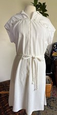 Vintage 1970s White Terry Cloth House Dress/Beach Cover-Up.