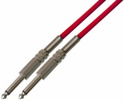 PULSE - 6,35 mm (1/4'') Mono-Klinke zu Klinke Gitarrenkabel, 5 m rot
