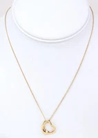 Tiffany & Co. 18K Yellow Gold Ladies Elsa Peretti Open Heart Pendant Necklace