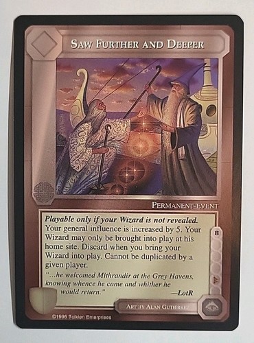 MECCG MIDDLE EARTH CCG SAW FURTHER AND DEEPER DARK MINIONS COMMON x3 PLAYSET NM - Picture 3 of 3