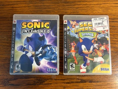 PS3 Lot - Sonic Unleashed / Sega Superstars Tennis - CIB - Tested