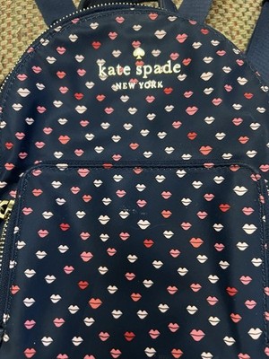 Kate Spade Watson Lips Hartley Nylon Mini Backpack bag purse 