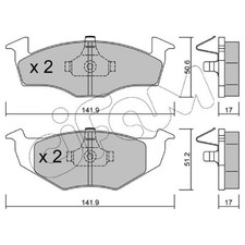 Satz Bremsbeläge Bremsklötze vorne für VW FOX 5Z1 Lupo 1 6X1 Polo 6N1 | 24254