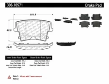 Centric Fleet Performance Disc Brake Pad Sets fits 2006-2011 Dodge Charger Magnu