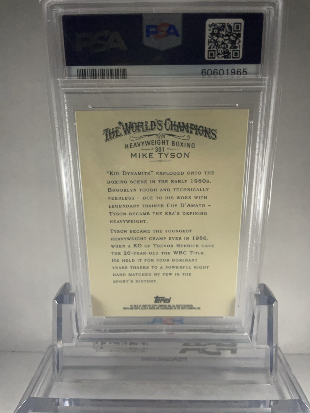 2006 Topps Allen & Ginter's Mike Tyson #301 PSA 8 RARE view 2