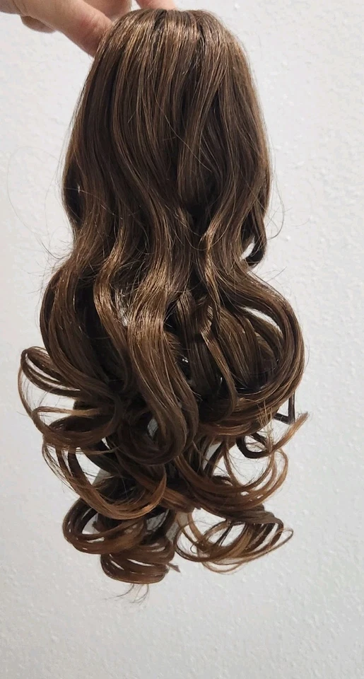 Mila 13" Largo Rizos Sueltos COLA DE CABALLO GARRA CLIP 4T27 Marrón Mezcla Extremos Rizado Pelo Foto 2 de 4