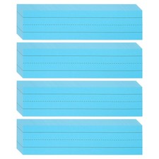 100 Sheets Ruled Sentence Strips, 3" x 12"Sentence Strips, Blue
