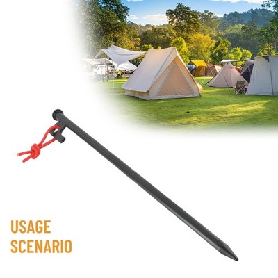 Neu 20 ~40cm Metall Zelt Strand Dais Camping Pfahl Knöchel mit Seil Boden Nagel