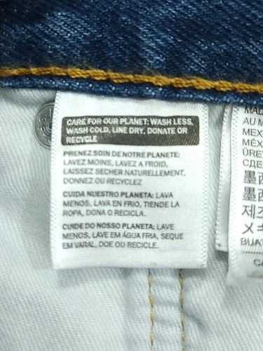Pantalones de mezclilla Levi's 505 para hombre W33 L34 azul calce regular cintura recta 35 algodón - Imagen 5 de 10