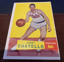 1957-58 Topps Larry Costello #33 Syracuse Nationals, Rookie Card EX. rookie card picture