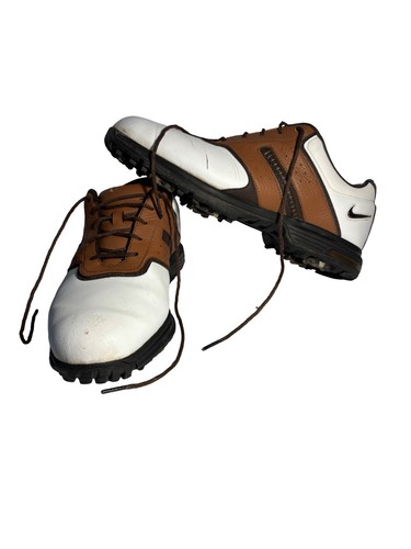 Nike Air Tour Saddle Men's Brown/White Golf Shoes M8 - Picture 4 of 9