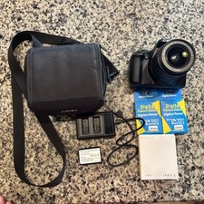 Canon EOS Rebel T3 DSLR w/EFS 18-55mm Lens  case, add'l battery Dual Charger
