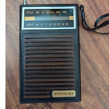 Vintage Stewart AM/FM portable radio, model TR-A/W NIB excellent condition