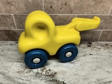 Yellow Little Tikes Vintage Wrecker Truck Chunky Toddler First Wheels USA