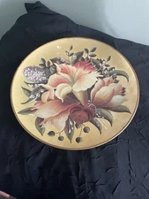 Home Interiors Decorative 1 Bloom Floral Bouquet Collector Plate 8" #13989 2005