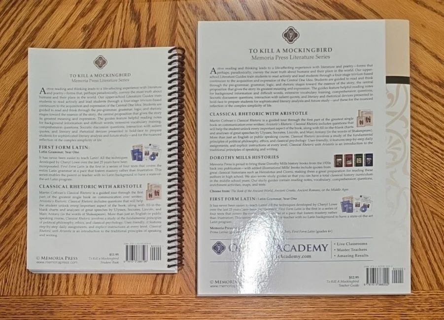 Memoria Press To Kill A Mockingbird STUDENT BOOK & TEACHER GUIDE, 2nd ed. - Image 2 of 2