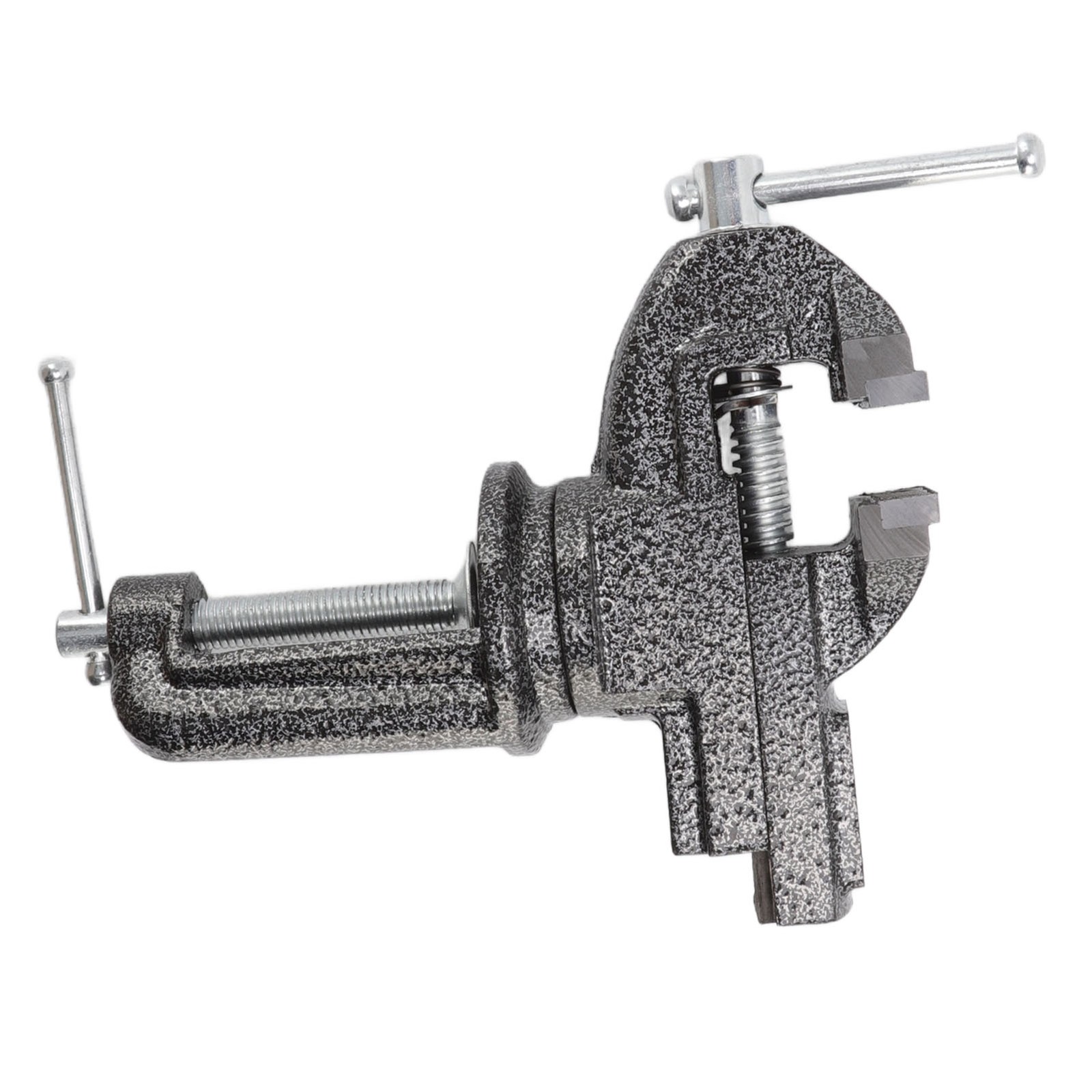 Bench Vise 360 Degree Rotating Cast Steel Small Clamp On Table Vise For