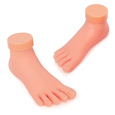 krofaue Practice Fake Foot Model 1 Pair Flexible Soft Silicone Prosthetic Man...