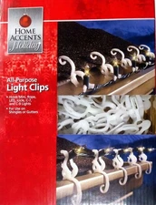 HOME ACCENTS Holiday  75-Pack All Purpose Light Clips Christmas Light Clips NEW