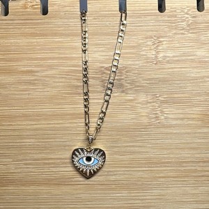 Authentic 18K Gold Plated Enamel Evil Eye Necklace- Nickle Free