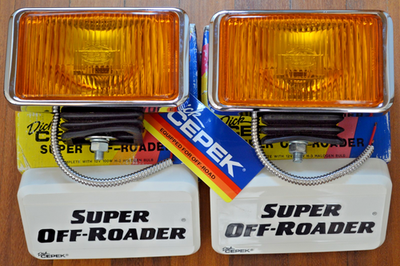 SUPER OFF ROADER イエローフォグライトセット NOS Vintage DICK CEPEK SUPER OFF-ROADER 7.75