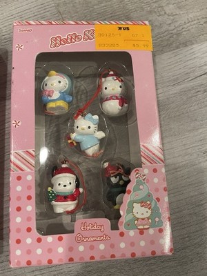 SANRIO HELLO KITTY 2003 Holiday Ornaments 5 Pack  Christmas POCHACCO BADTZ-MARU