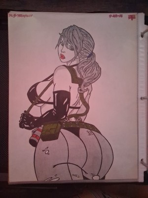 MGS V Quiet Hand Drawn Art Set Of 2