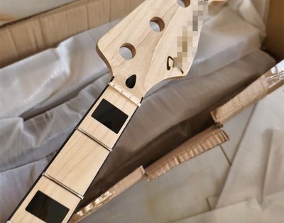 J Bass guitar neck 4 String 20 Fret 34inch Maple fingerboard block inlay Gloss