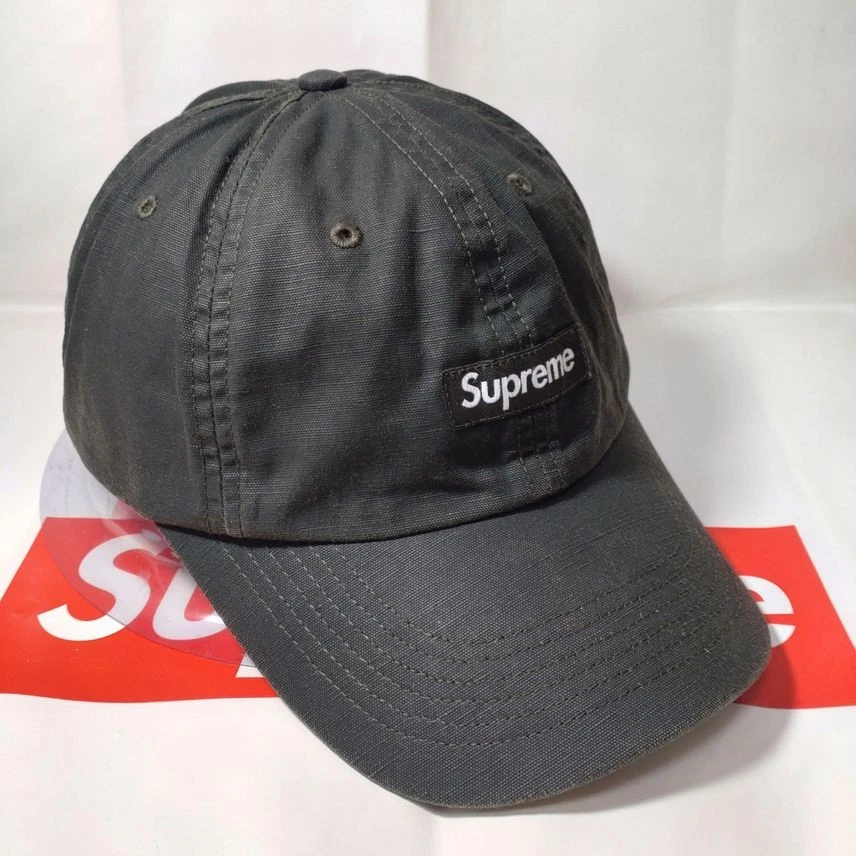 Supreme petite boîte lin enduit 6 panneaux noir authentique du Japon