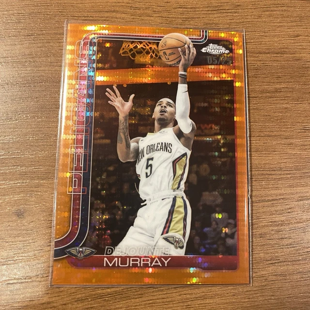 2025-26 Topps Chrome Dejounte Murray Orange Refractor /25 New Orleans Pelicans