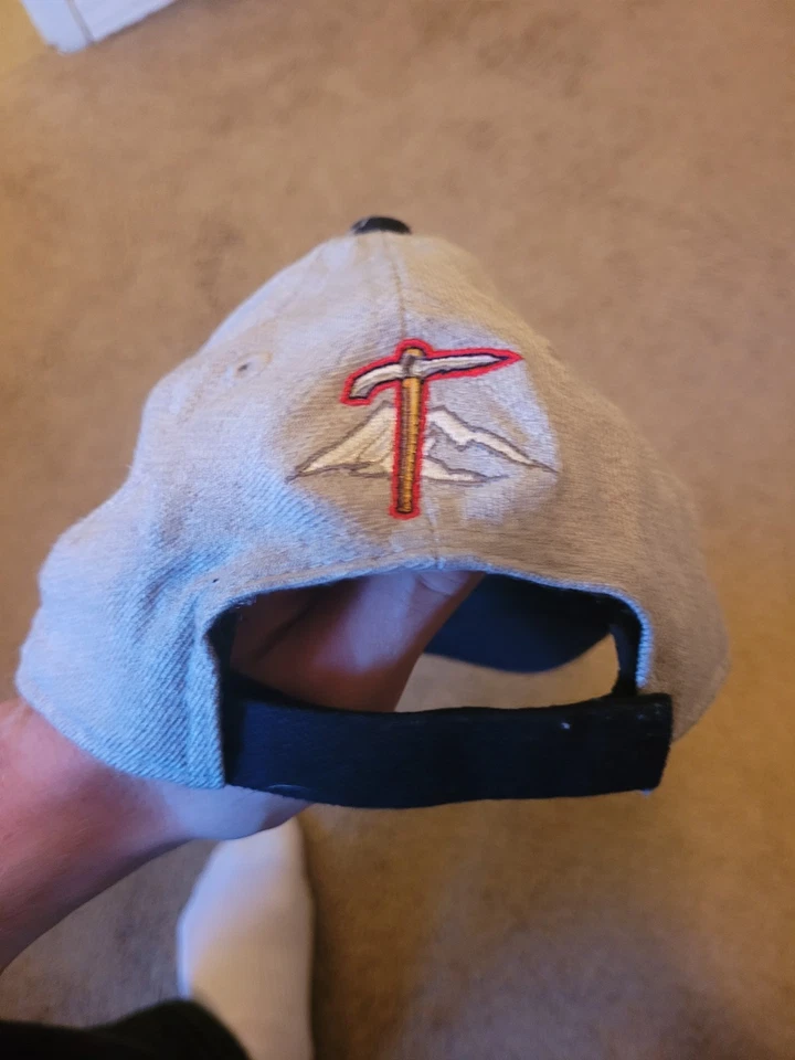 Gorra de béisbol Tacoma Rainiers New Era 9FORTY ajustable gris azul ligas menores Foto 3 de 4