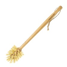 Nature Bamboo Bottle Brush with Sisal Bristle - Long Handle Hanging Design Cl...