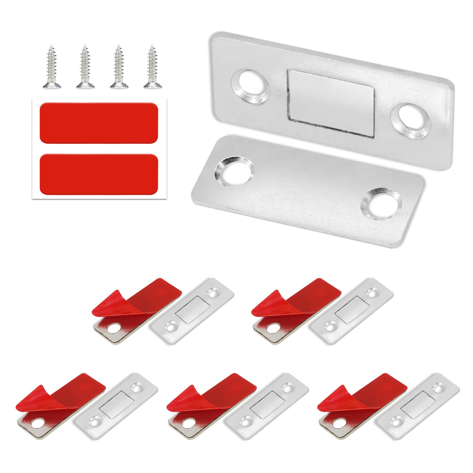 Cabinet Magnetic Catch, 6 Pack Ultra Thin Magnetic Cabinet Door Catch, Adhesi...