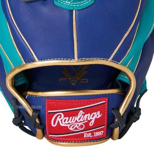 Rawlings Glove HYPER TECH COLOR SYNC Ambidextrous GR5HTCALR Indigo Mgreen Japan - Picture 4 of 4