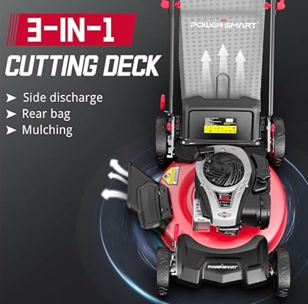 PowerSmart Push 21 in. 3-in-1 Gas Lawn Mower with B&S 140cc Engine B8621P